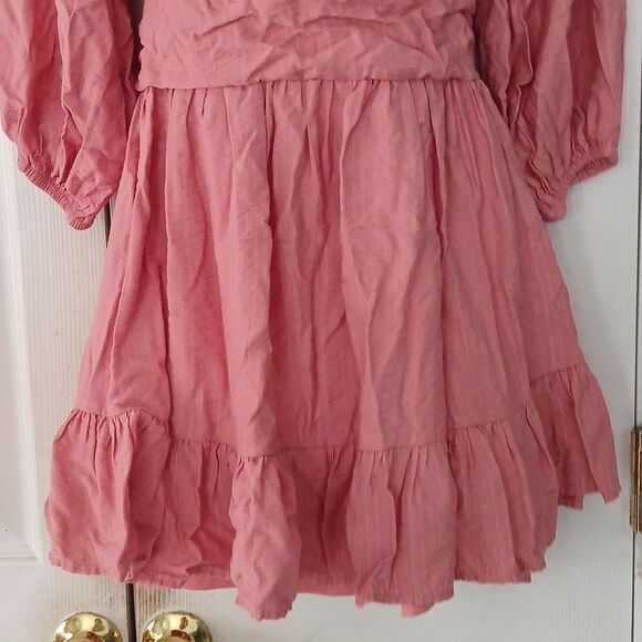 HYFVE HYFVE HYFVE off the shoulder peek a boo mini swing dress Sz S EUC - Picture 2 of 7